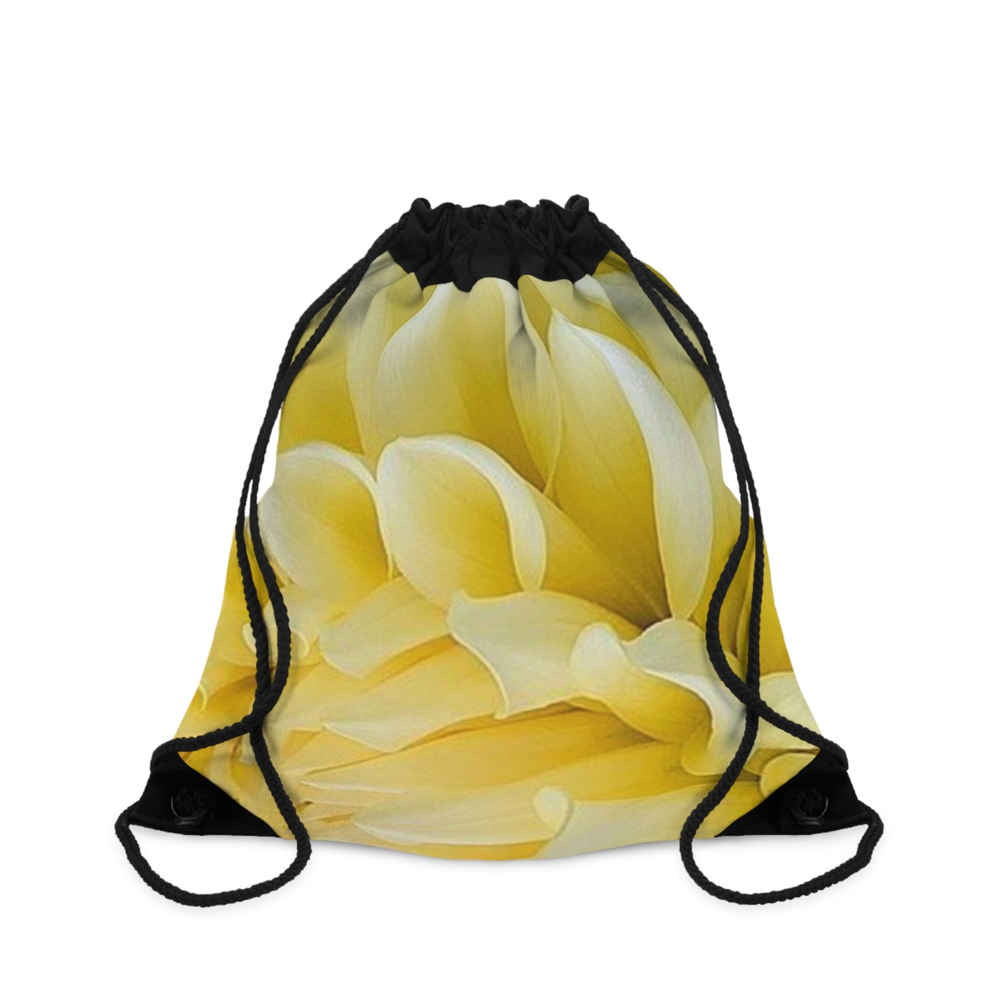 Yellow Dahlia Drawstring Bag