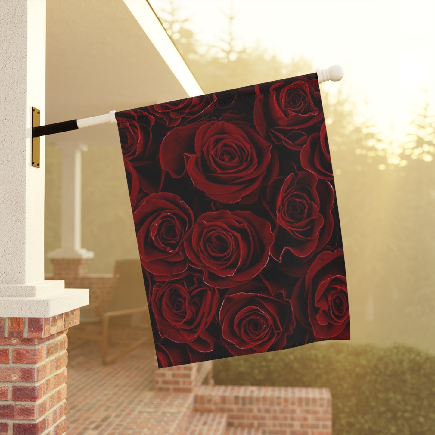 Red Roses Garden & House Banner