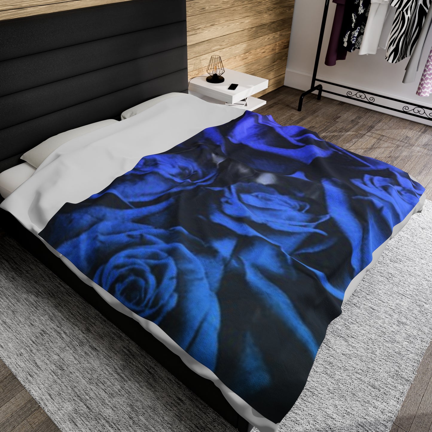 Blue Roses Blanket