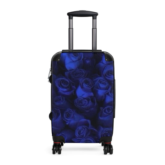 Dark Blue Roses Suitcase