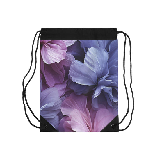 Floral Flow Drawstring Bag