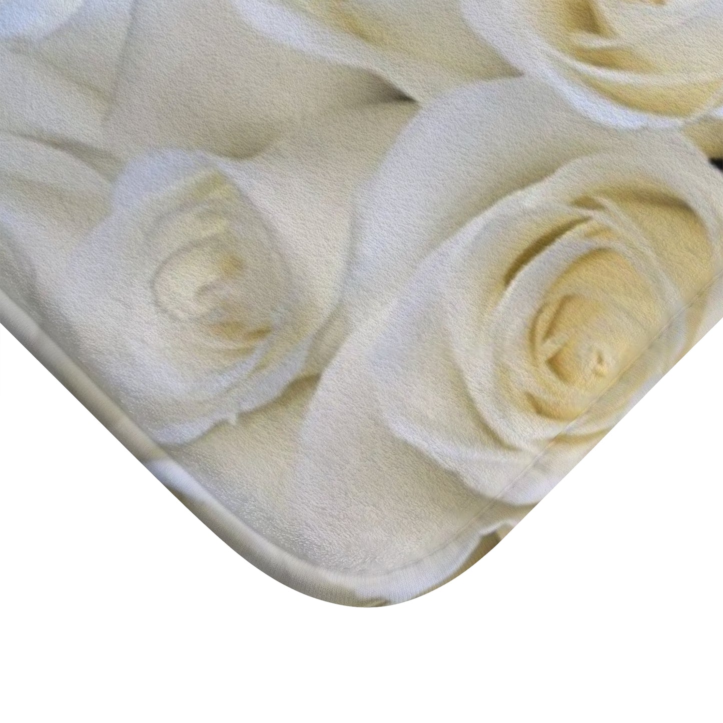 White Roses Bath Mat