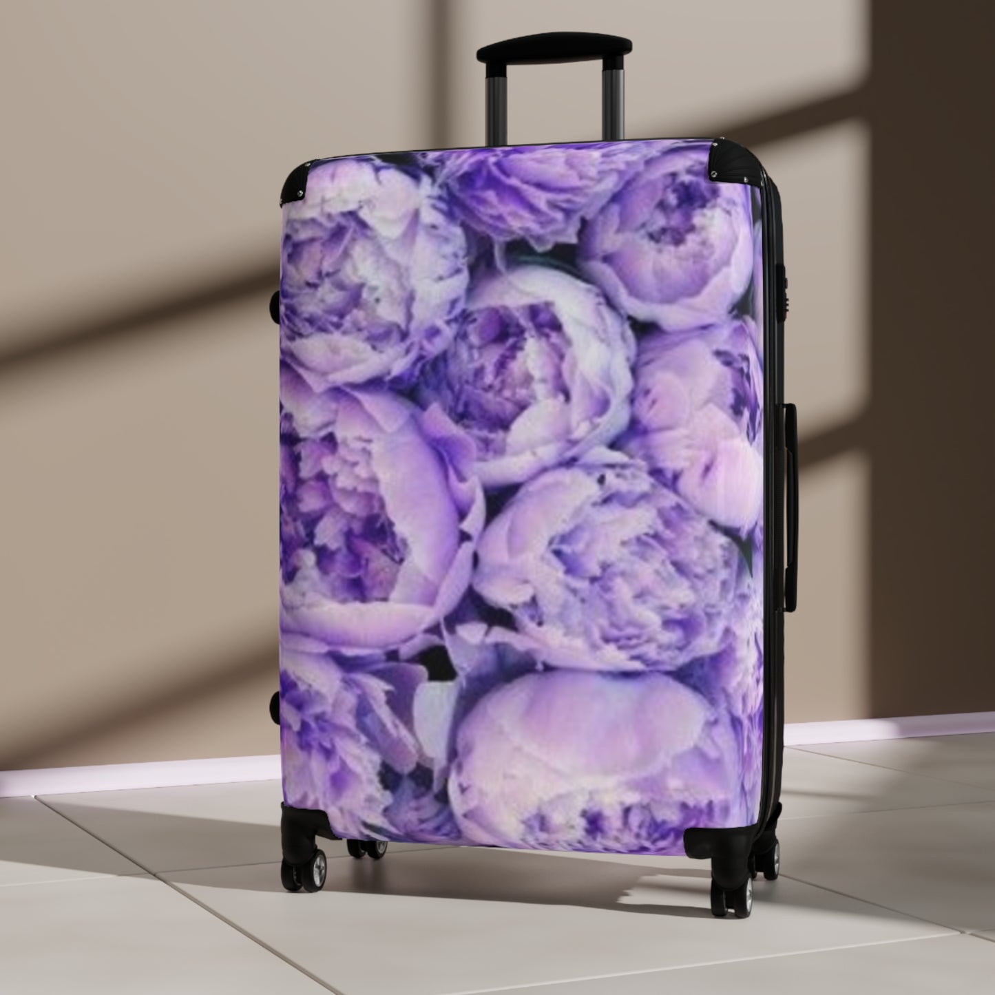 Purple Peony Suitcase