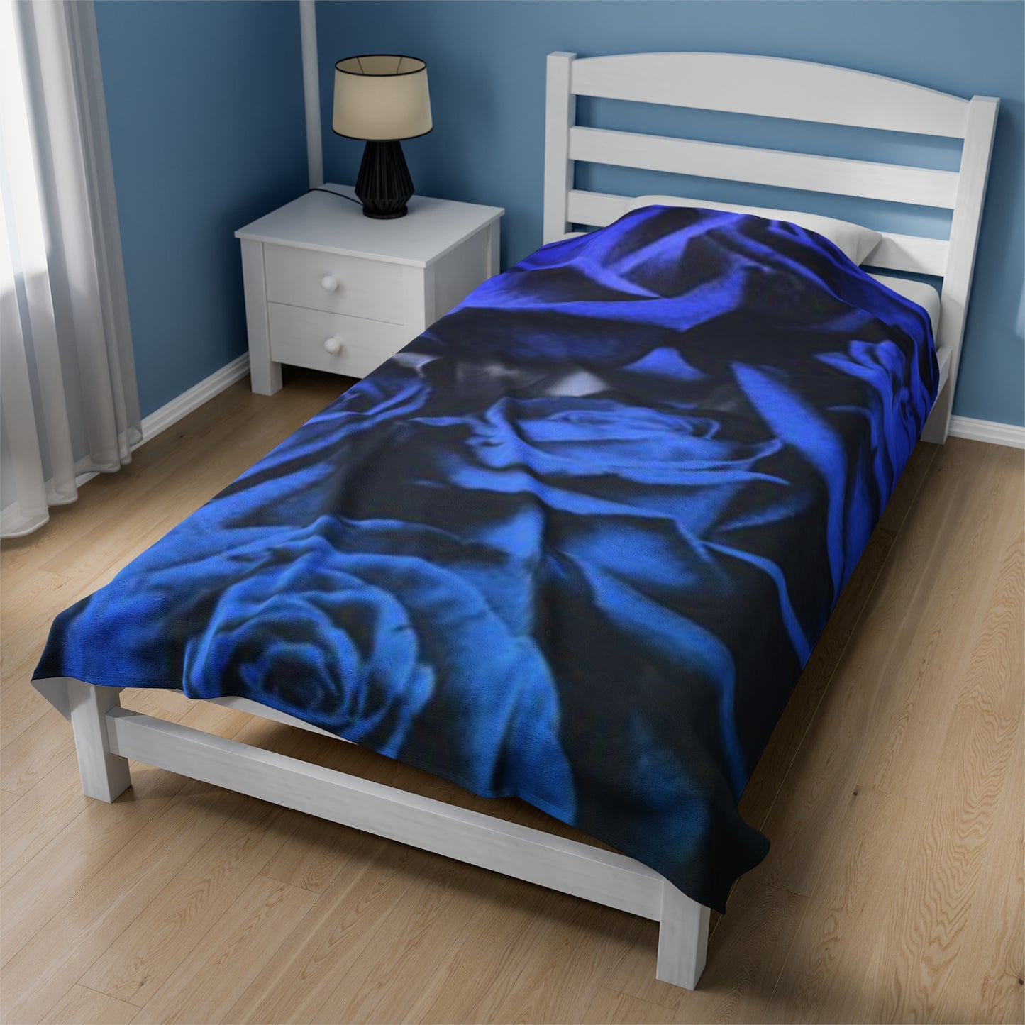 Blue Roses Blanket