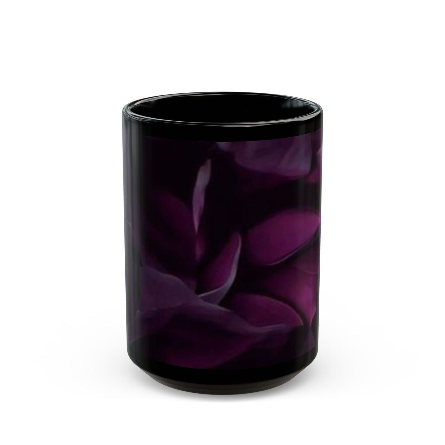 Dark Purple Floral Mug