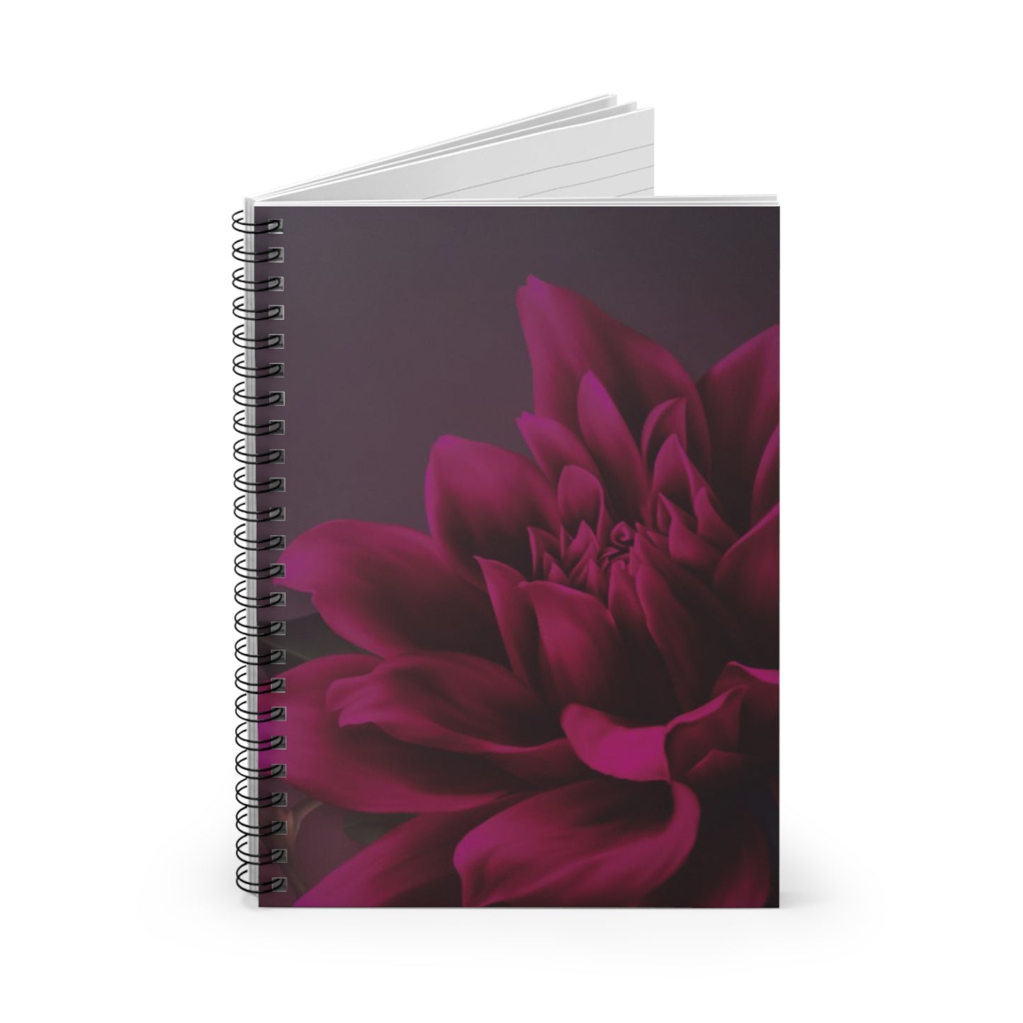 Magenta Dahlia Spiral Notebook - Ruled Line