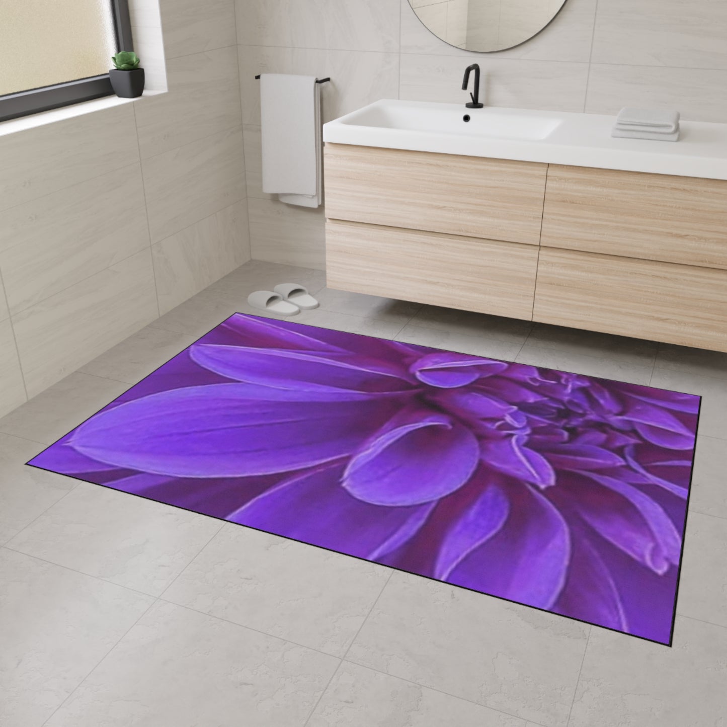 Purple Dahlia Heavy Duty Floor Mat