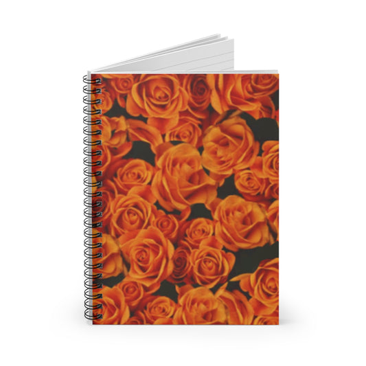 Orange Roses Spiral Notebook - Ruled Line