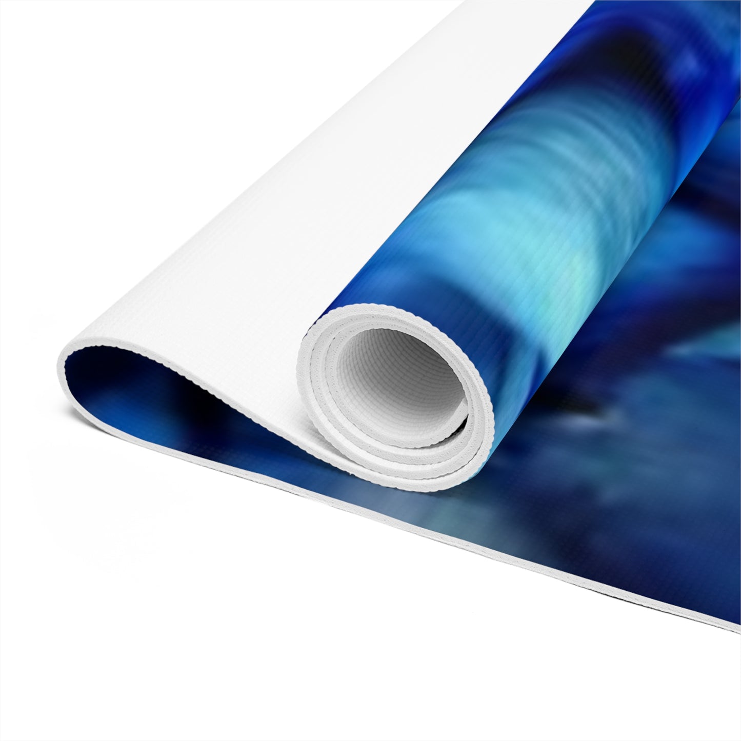 Blue Petals Exercise Mat