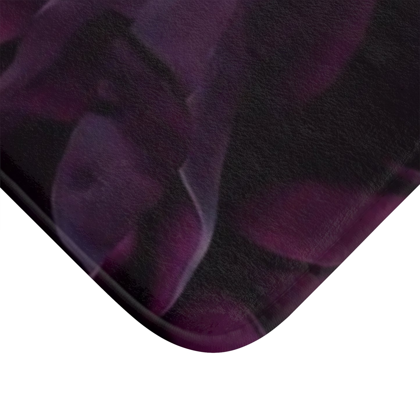 Dark Purple Floral Bath Mat