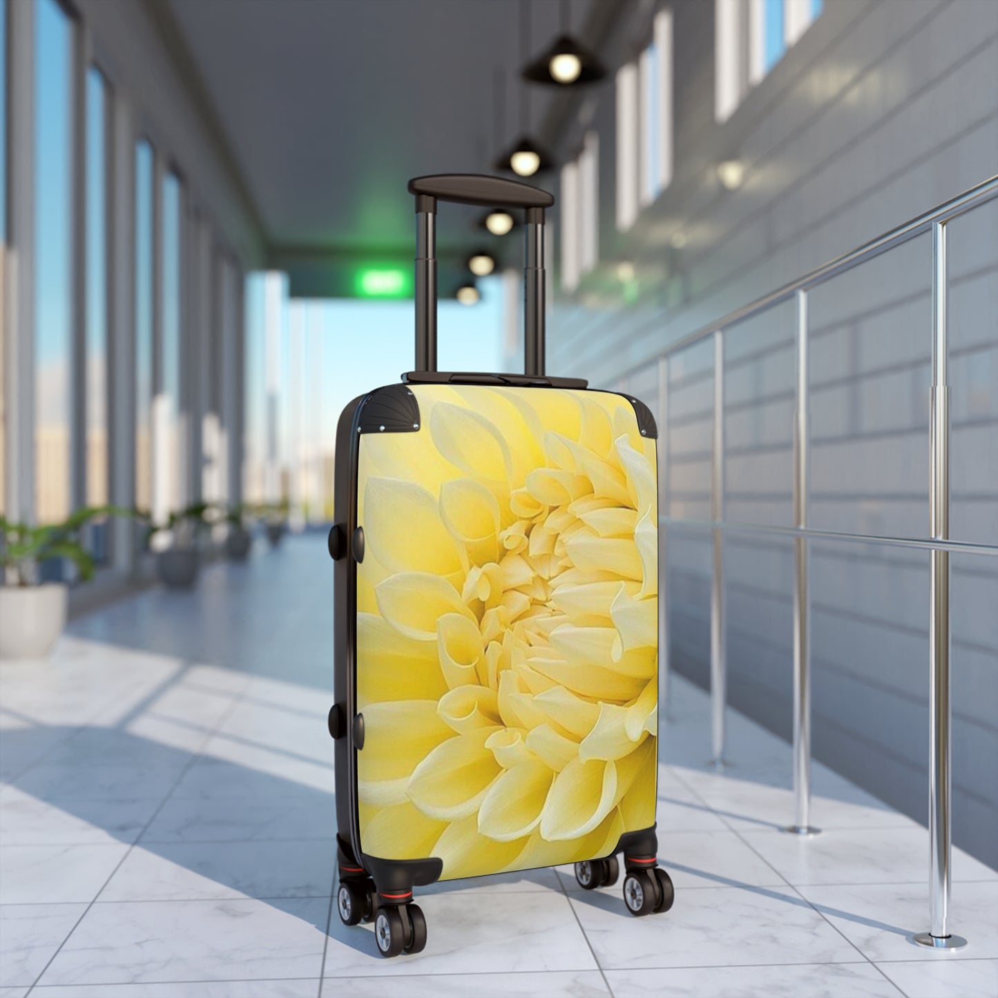 Yellow Dahlia Suitcase