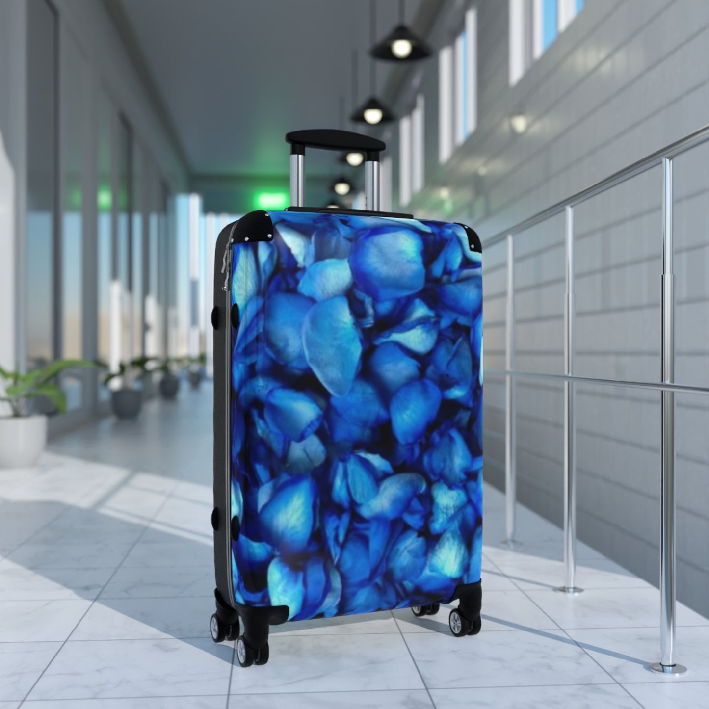 Blue Petals Suitcase