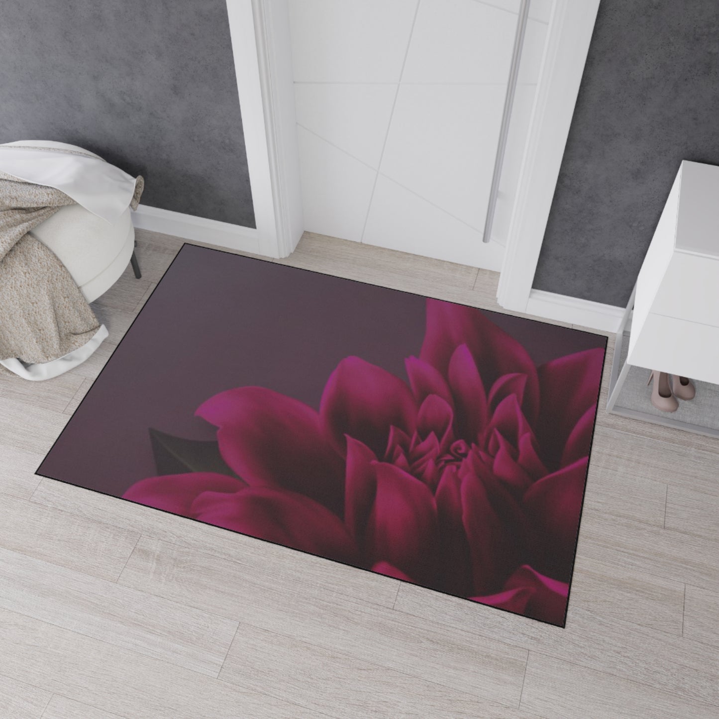 Magenta Dahlia Heavy Duty Floor Mat