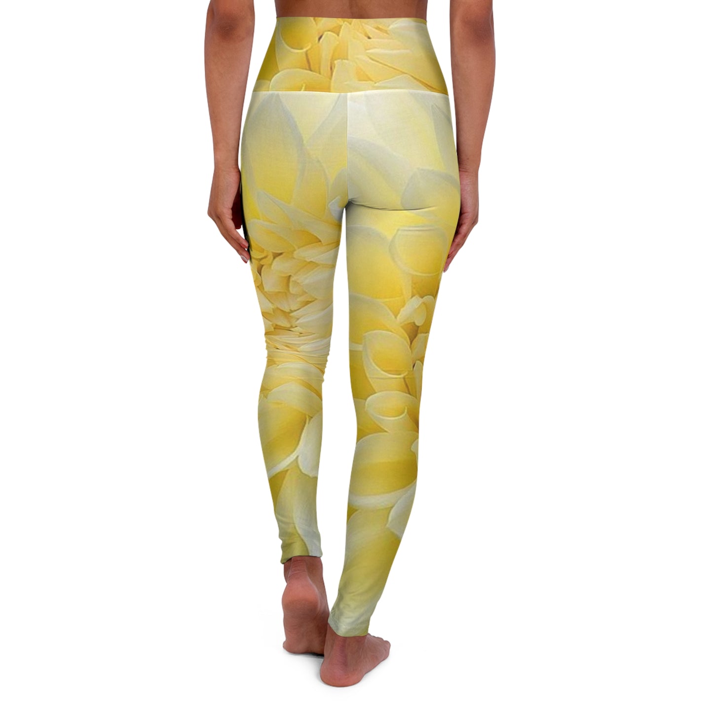 Yellow Dahlia Exercise Leggings