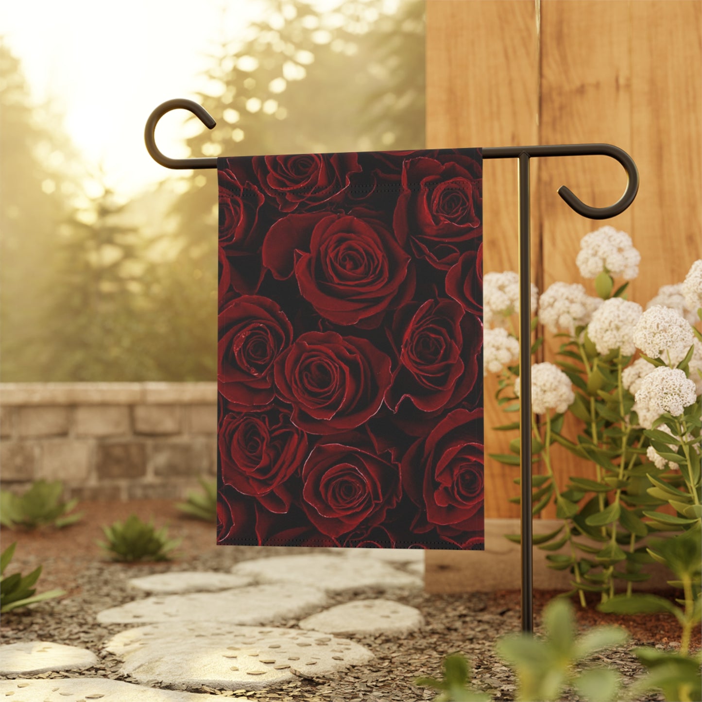 Red Roses Garden & House Banner