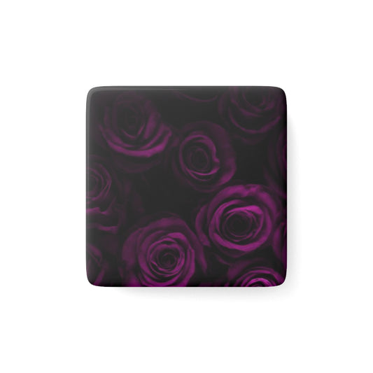 Dark Purple Roses Magnet