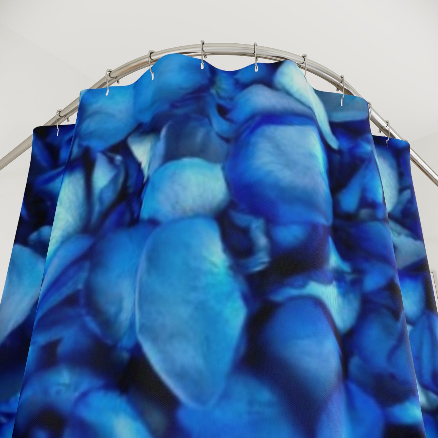 Blue Petals Shower Curtain