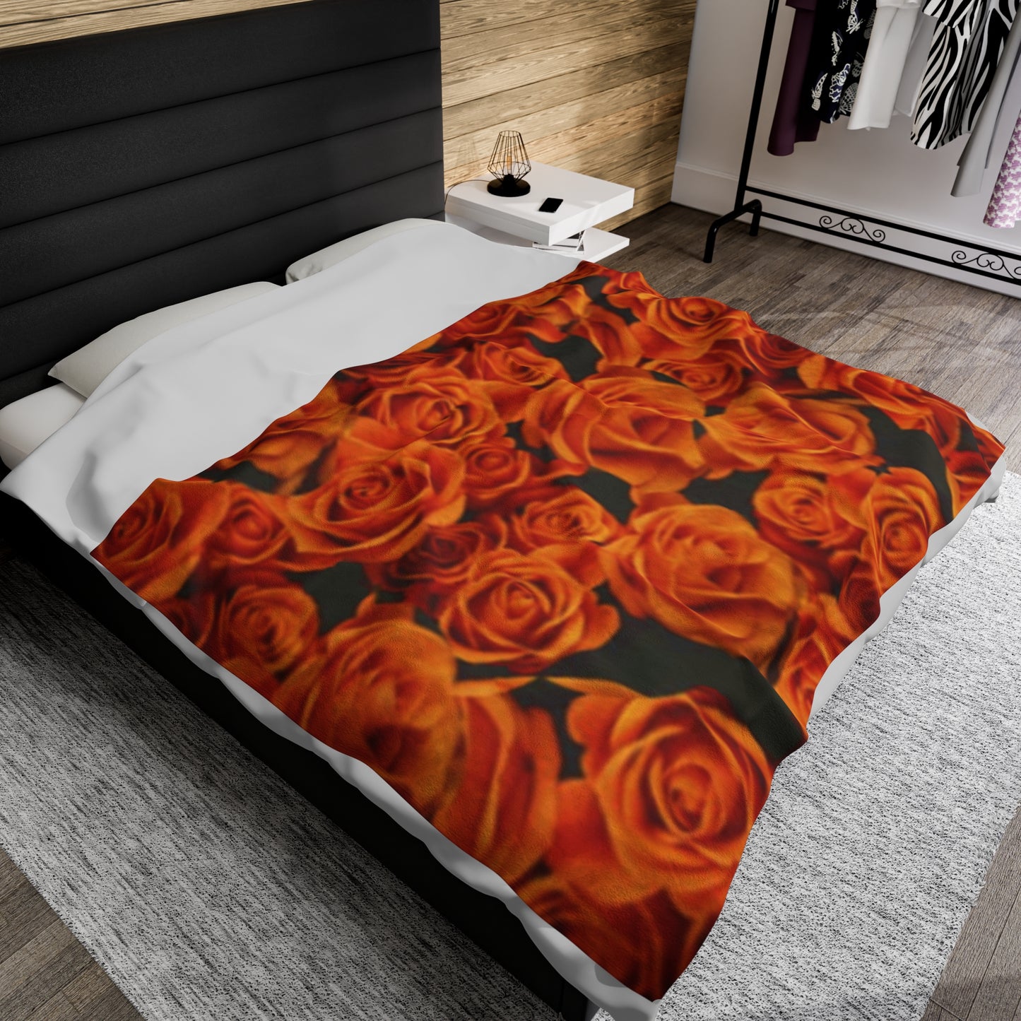 Orange Roses Blanket