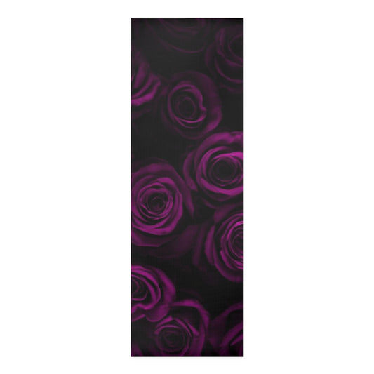 Dark Purple Roses Exercise Mat