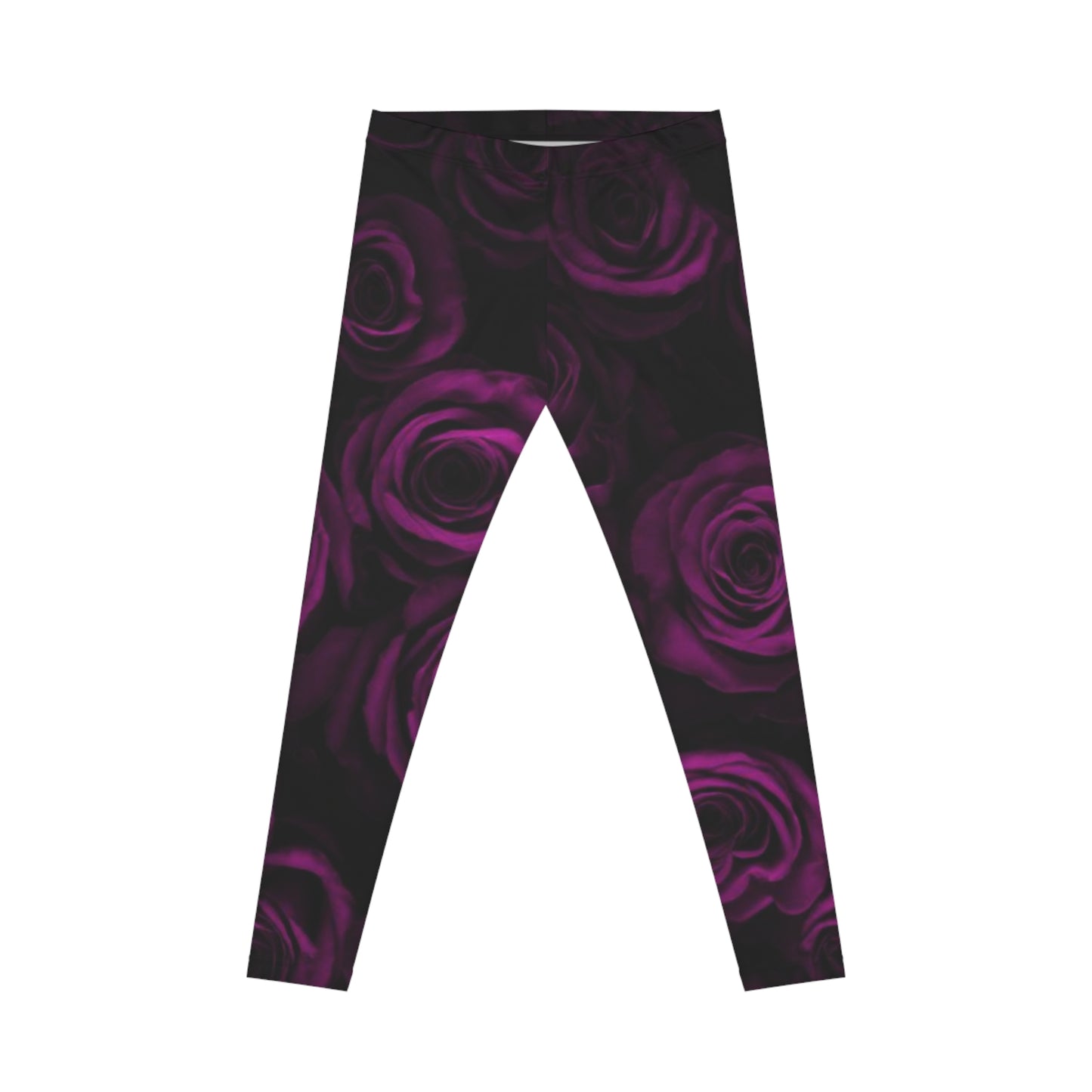 Dark Purple Roses Casual Leggings