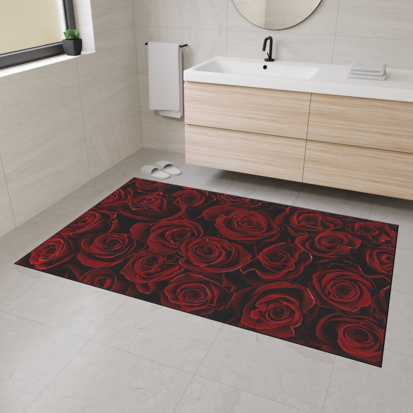 Red Roses Heavy Duty Floor Mat