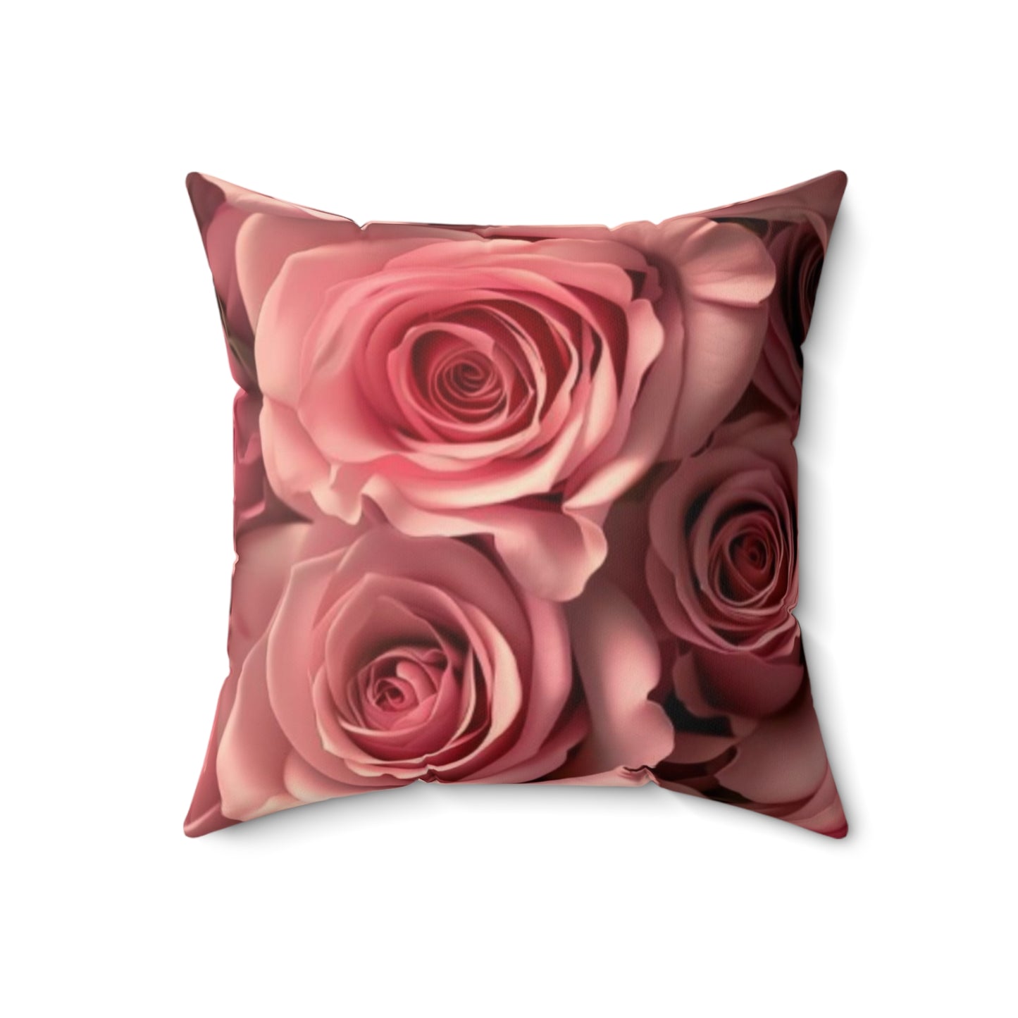 Pink Roses Square Pillow