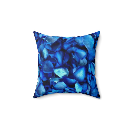 Blue Petals Square Pillow