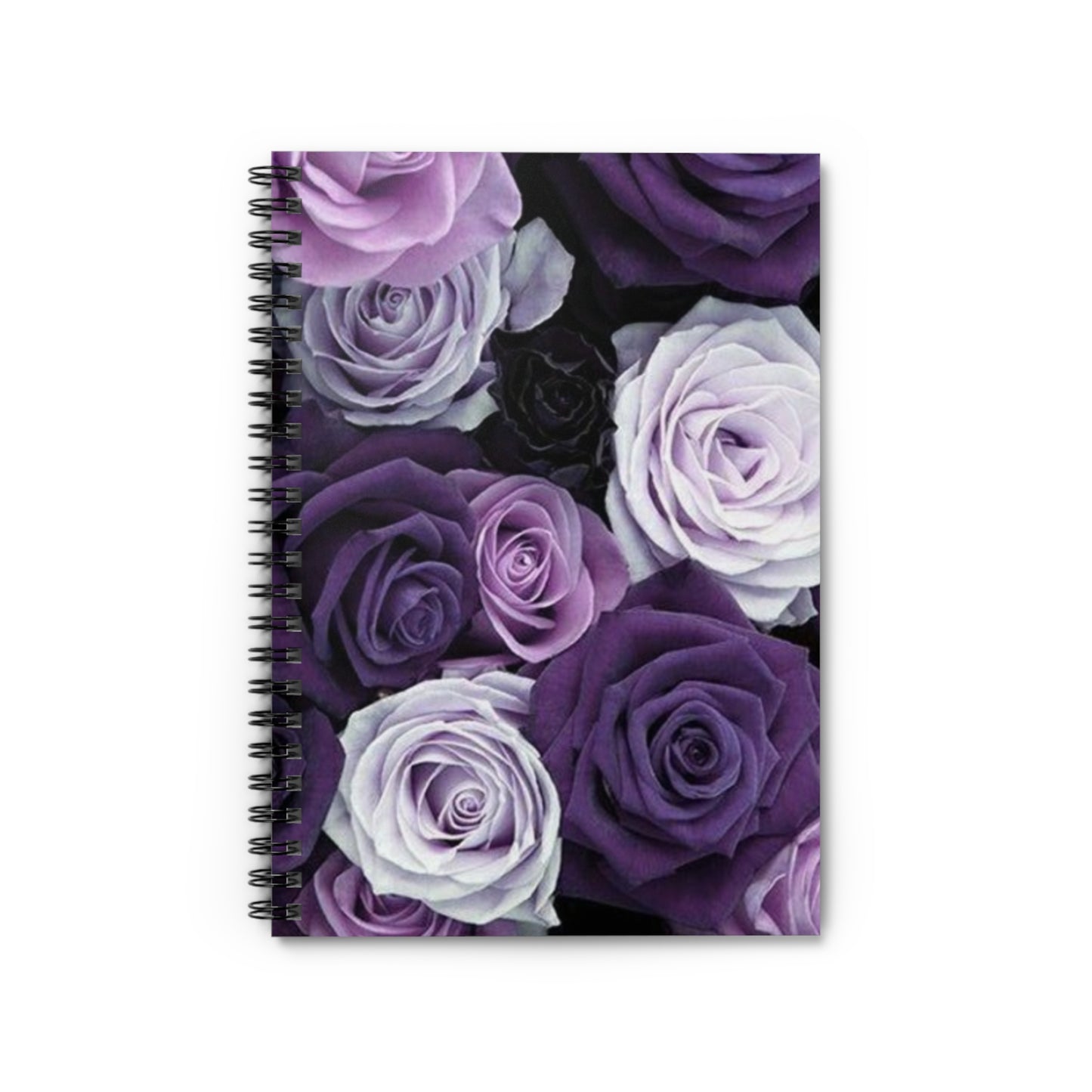 Purple Roses Spiral Notebook - Ruled Line