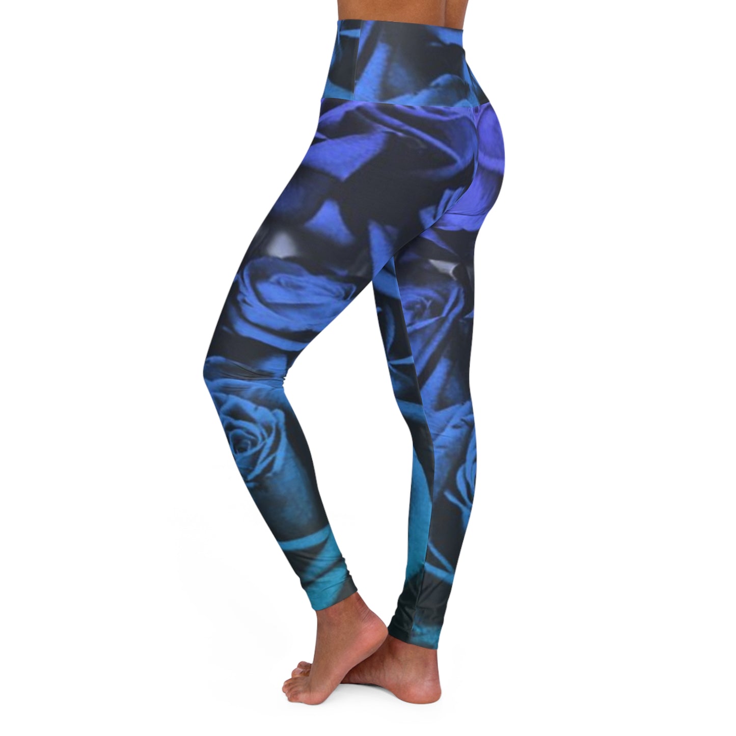 Blue Roses Exercise Leggings