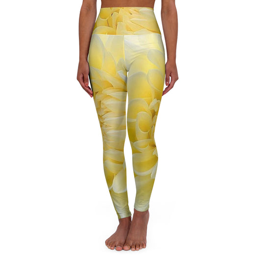 Yellow Dahlia Exercise Leggings