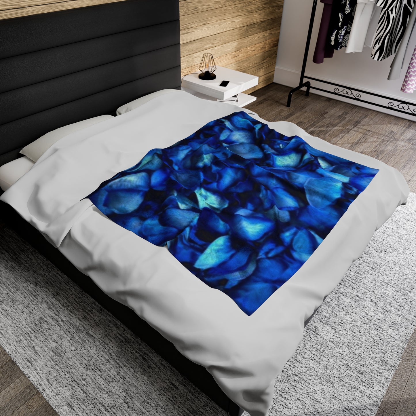 Blue Petals Blanket