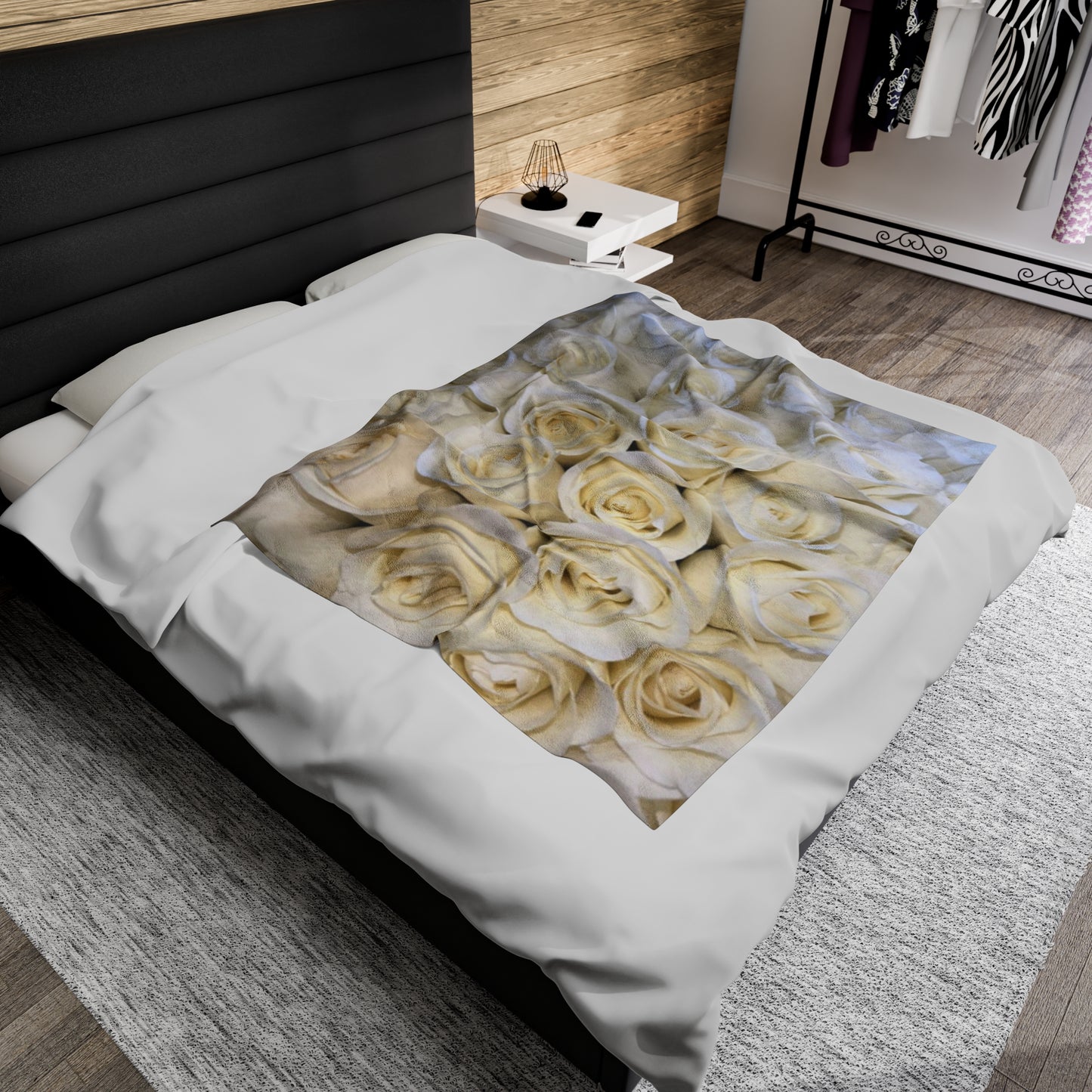 White Roses Blanket