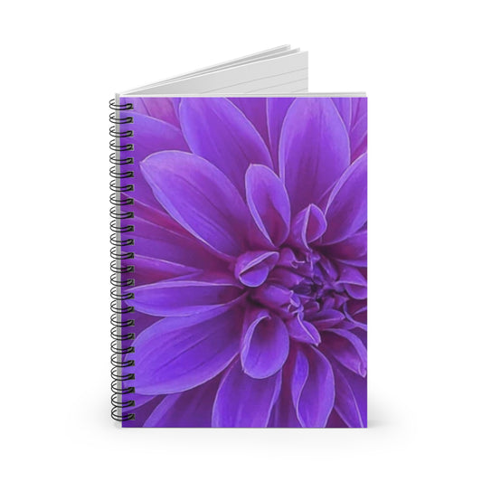 Purple Dahlia Spiral Notebook - Ruled Line