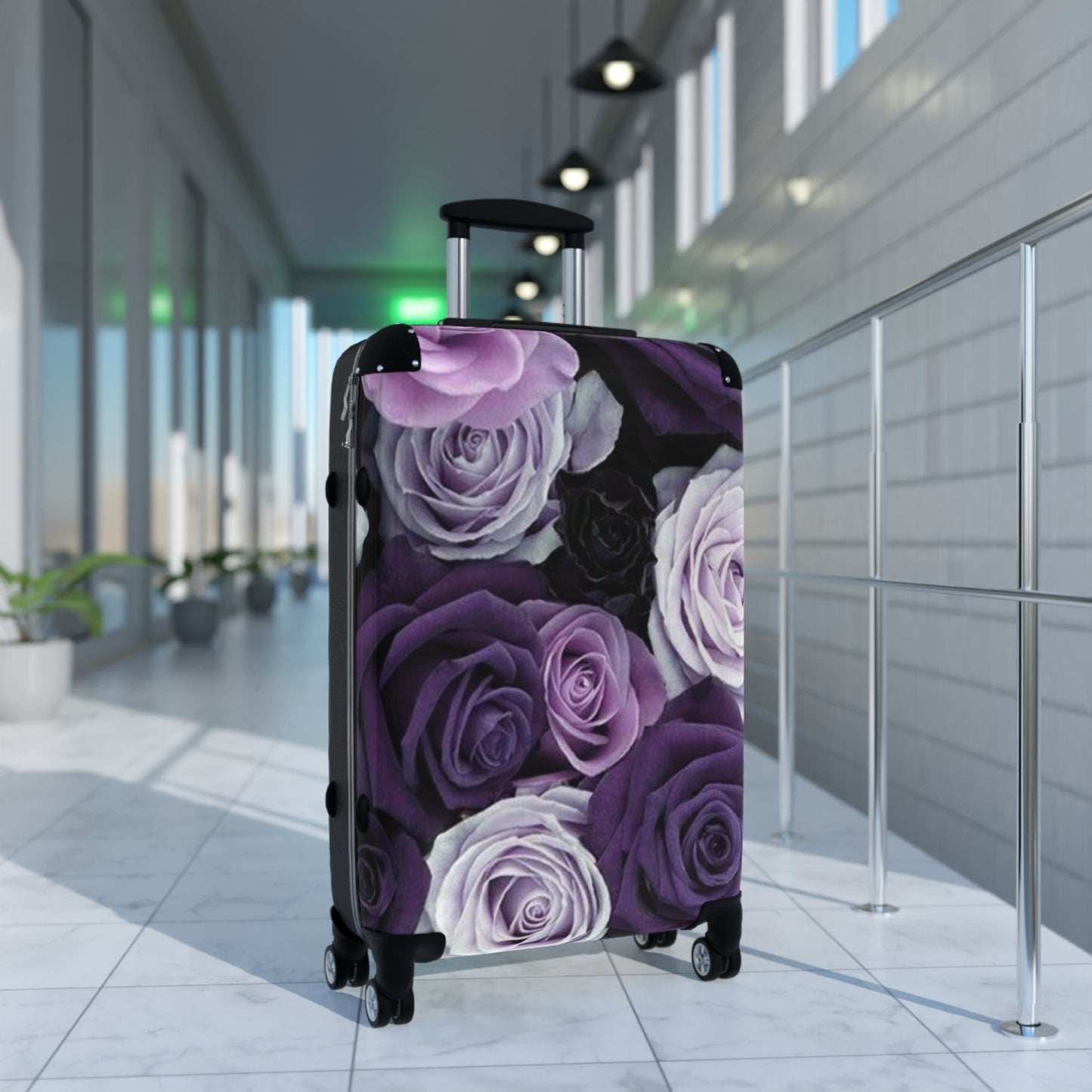 Purple Roses Suitcase