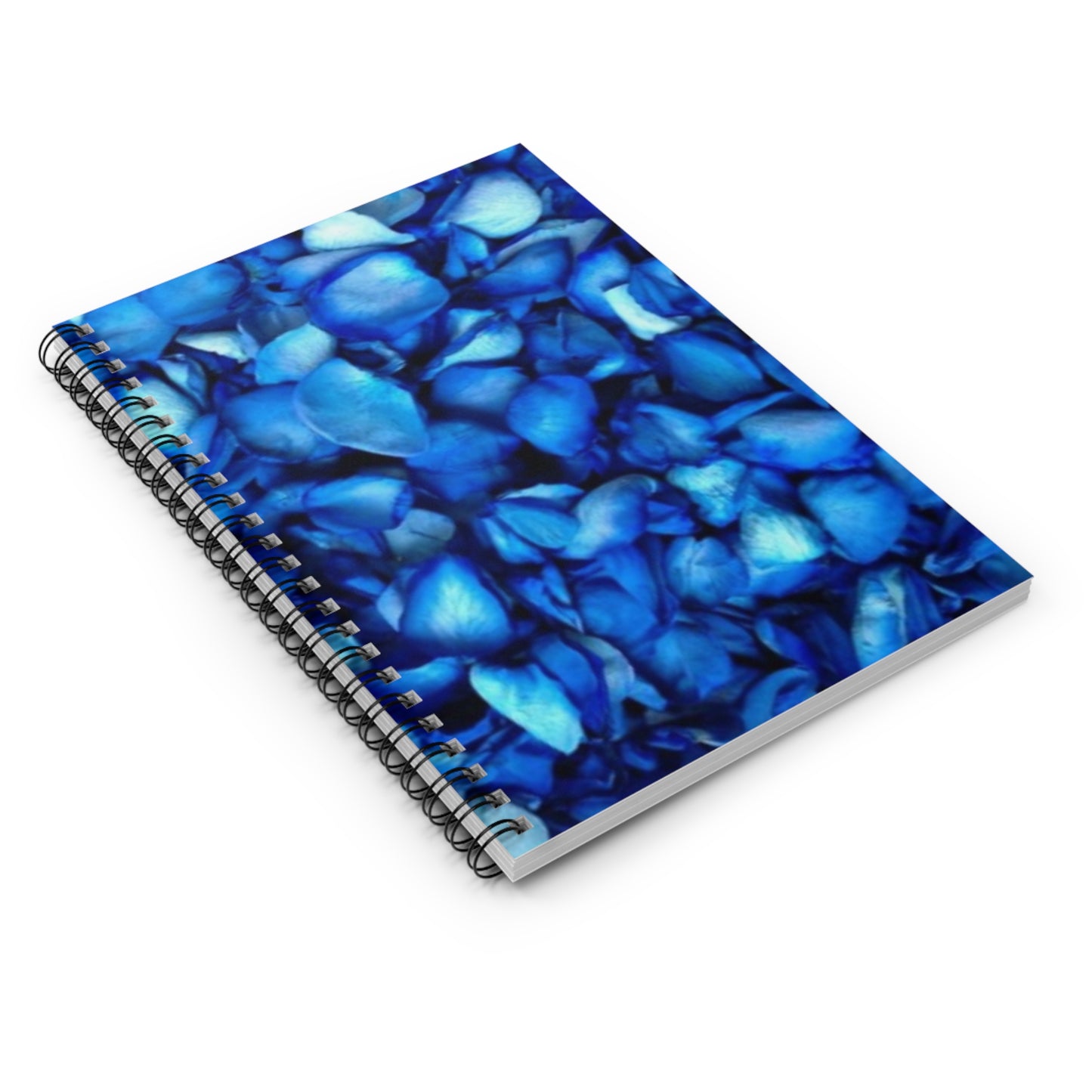 Blue Petals Spiral Notebook - Ruled Line