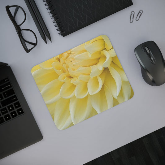 Yellow Dahlia Desk Mouse Pad