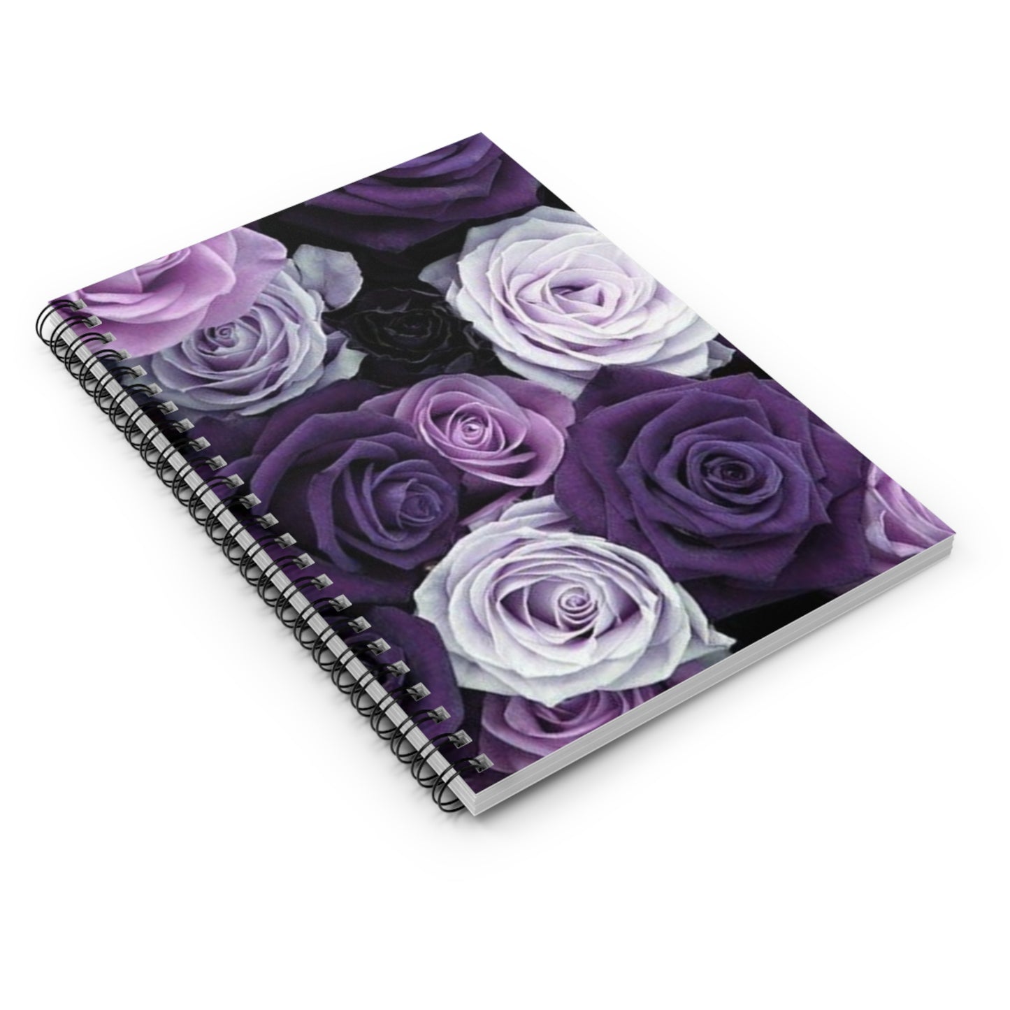 Purple Roses Spiral Notebook - Ruled Line