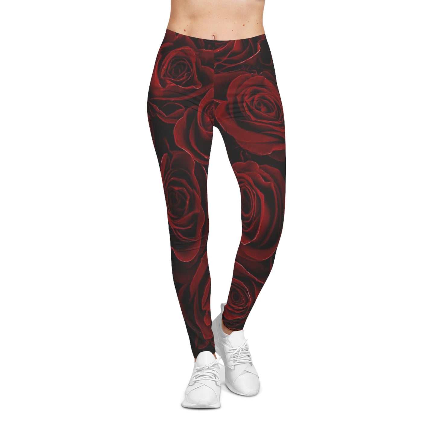 Red Roses Casual Leggings