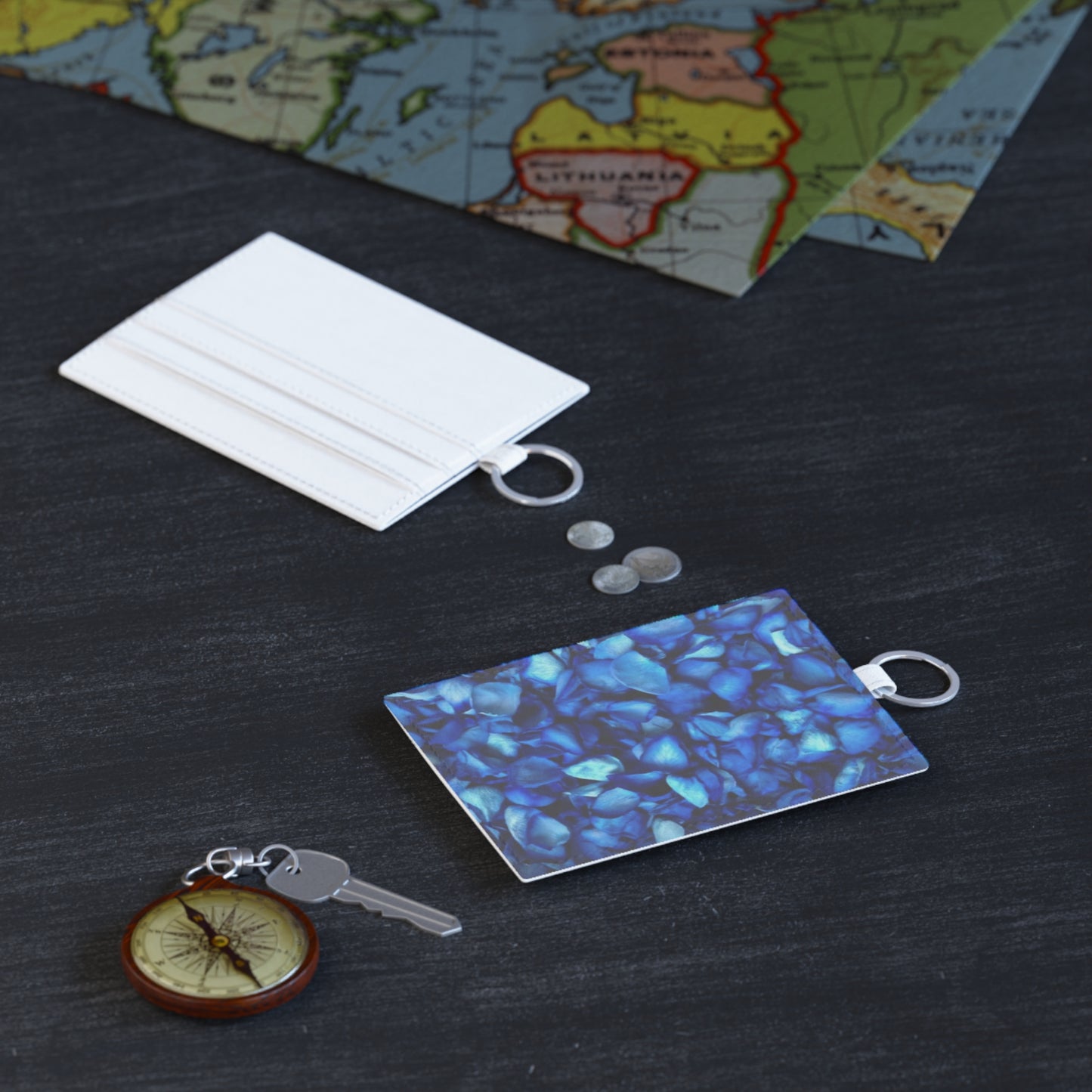 Blue Petals Card Holder