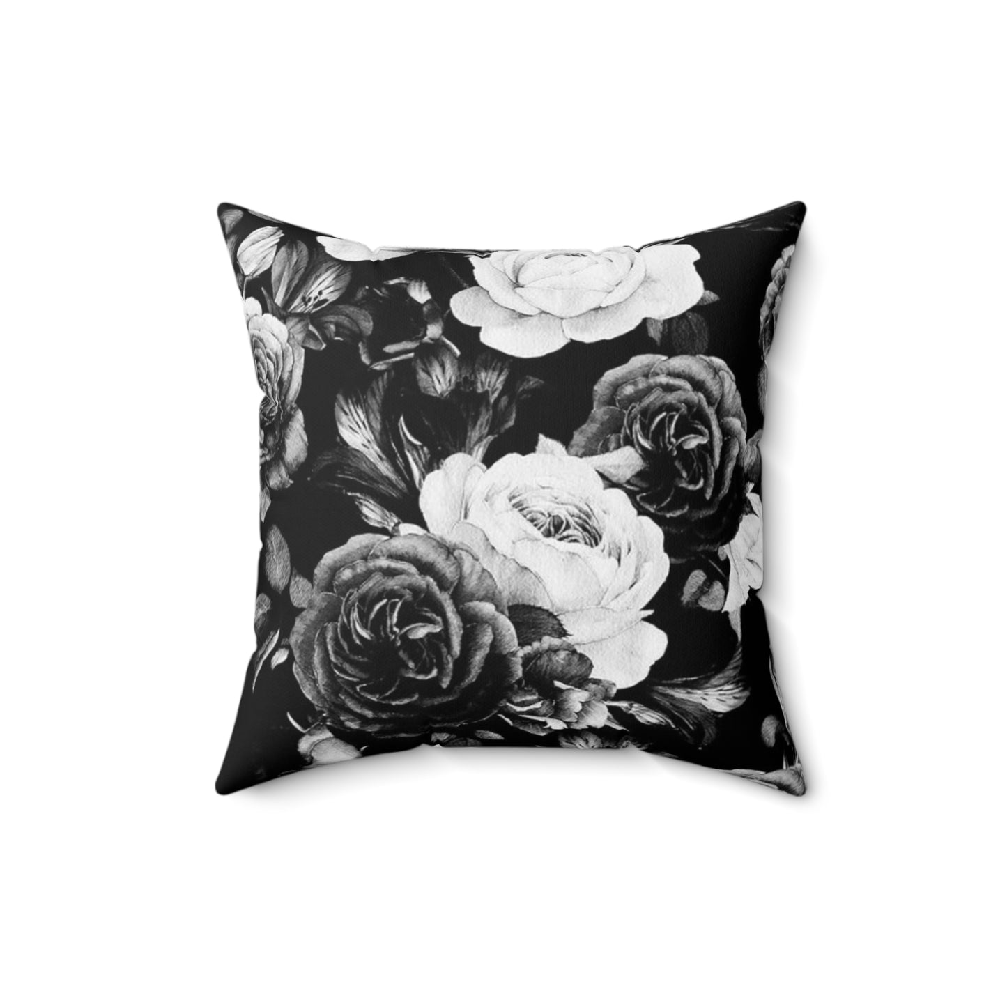 Black and White Square Pillow