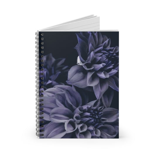 Blue Dahlia Spiral Notebook - Ruled Line