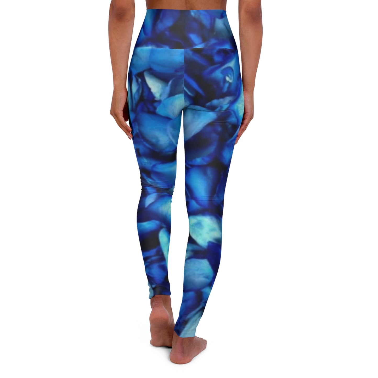 Blue Petals Exercise Leggings