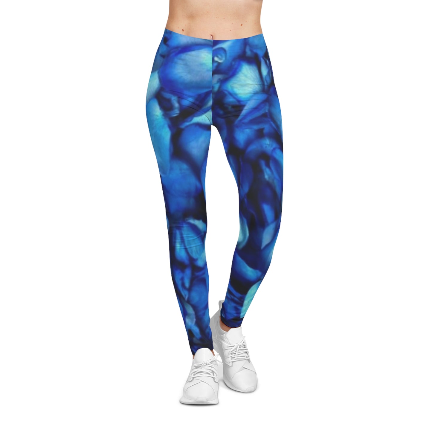 Blue Petals Casual Leggings