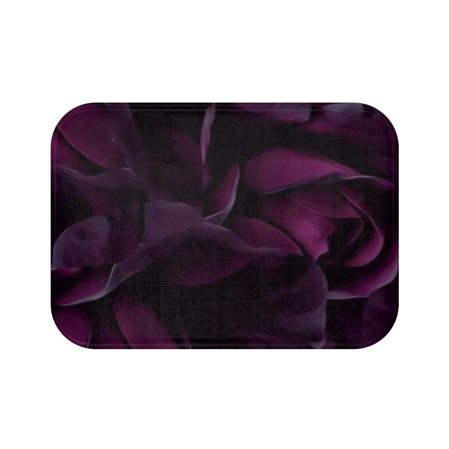 Dark Purple Floral Bath Mat