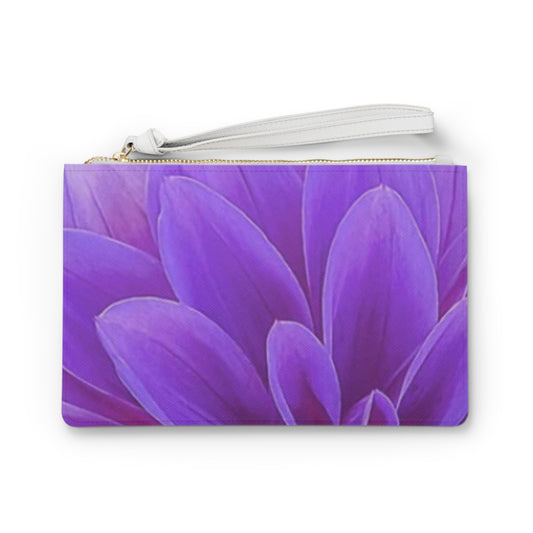 Purple Dahlia Clutch Bag