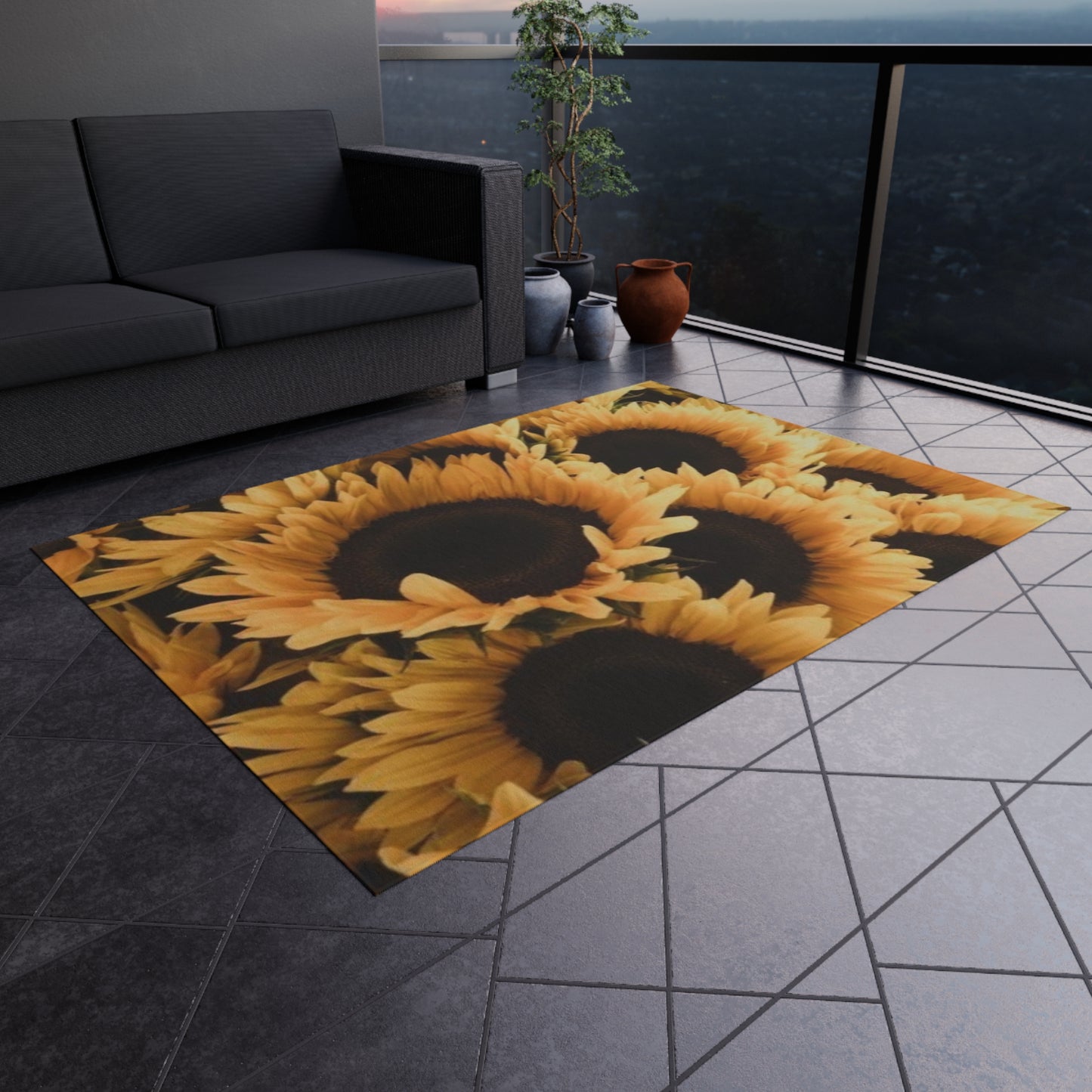 Sunflower Outdoor Rug