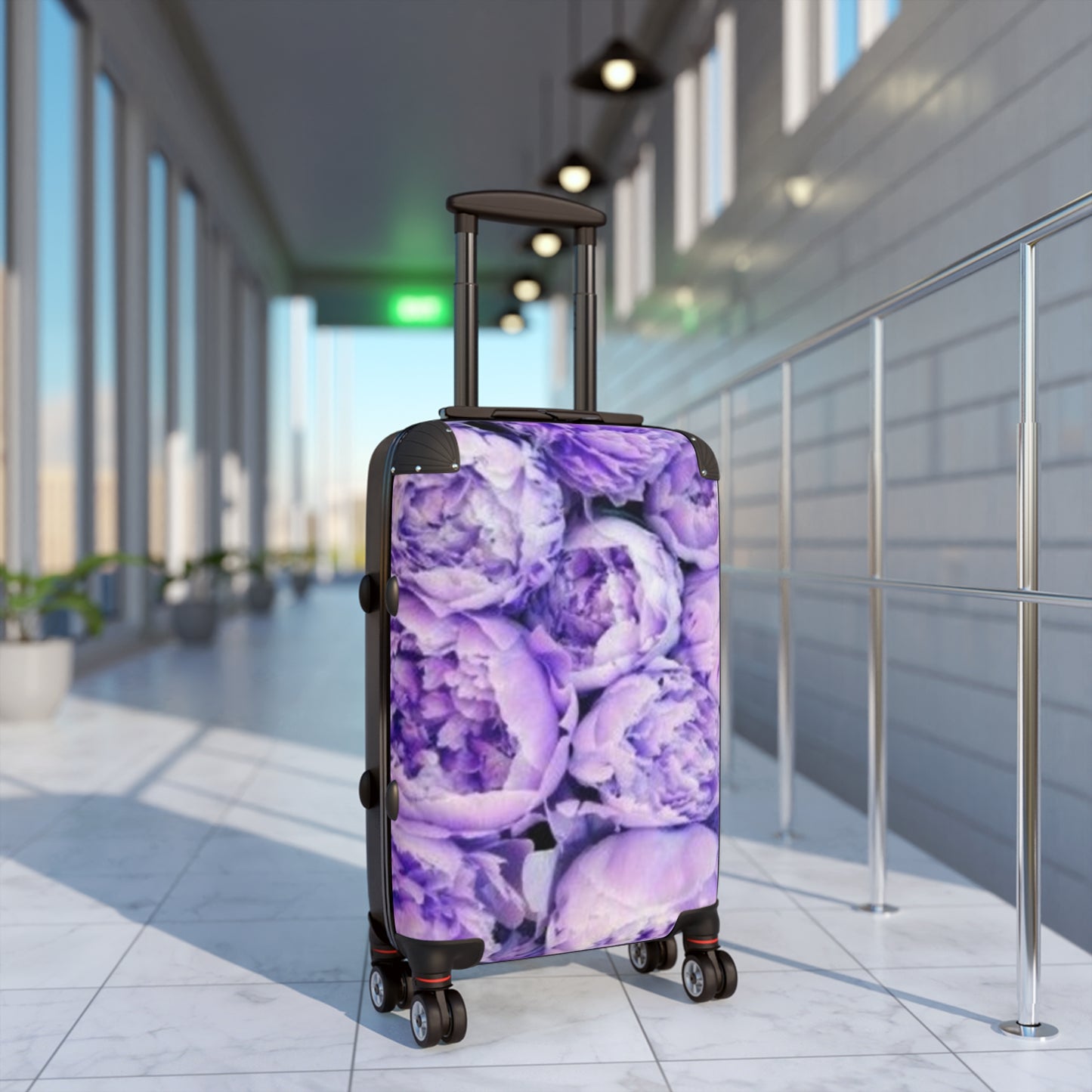 Purple Peony Suitcase