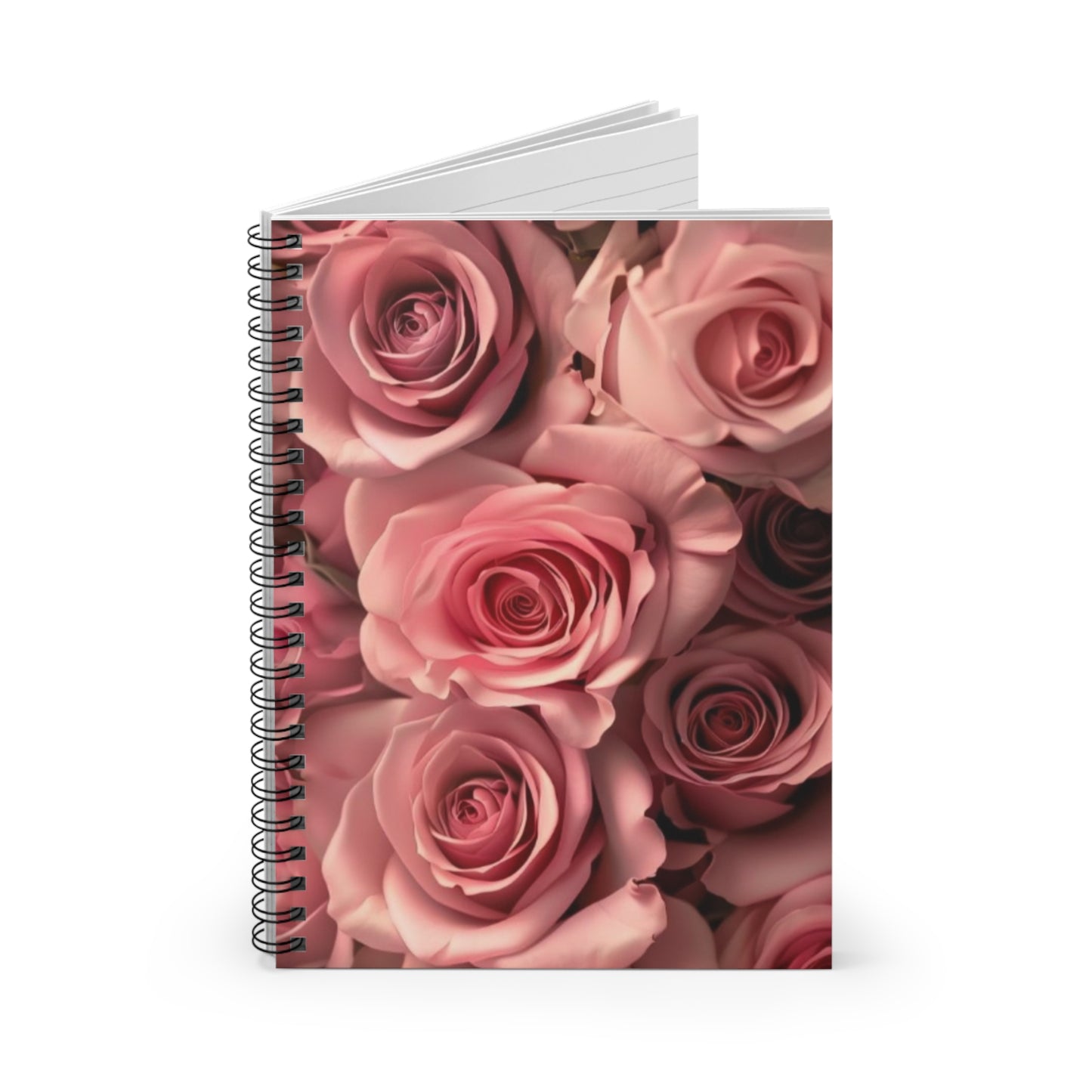 Pink Roses Spiral Notebook - Ruled Line