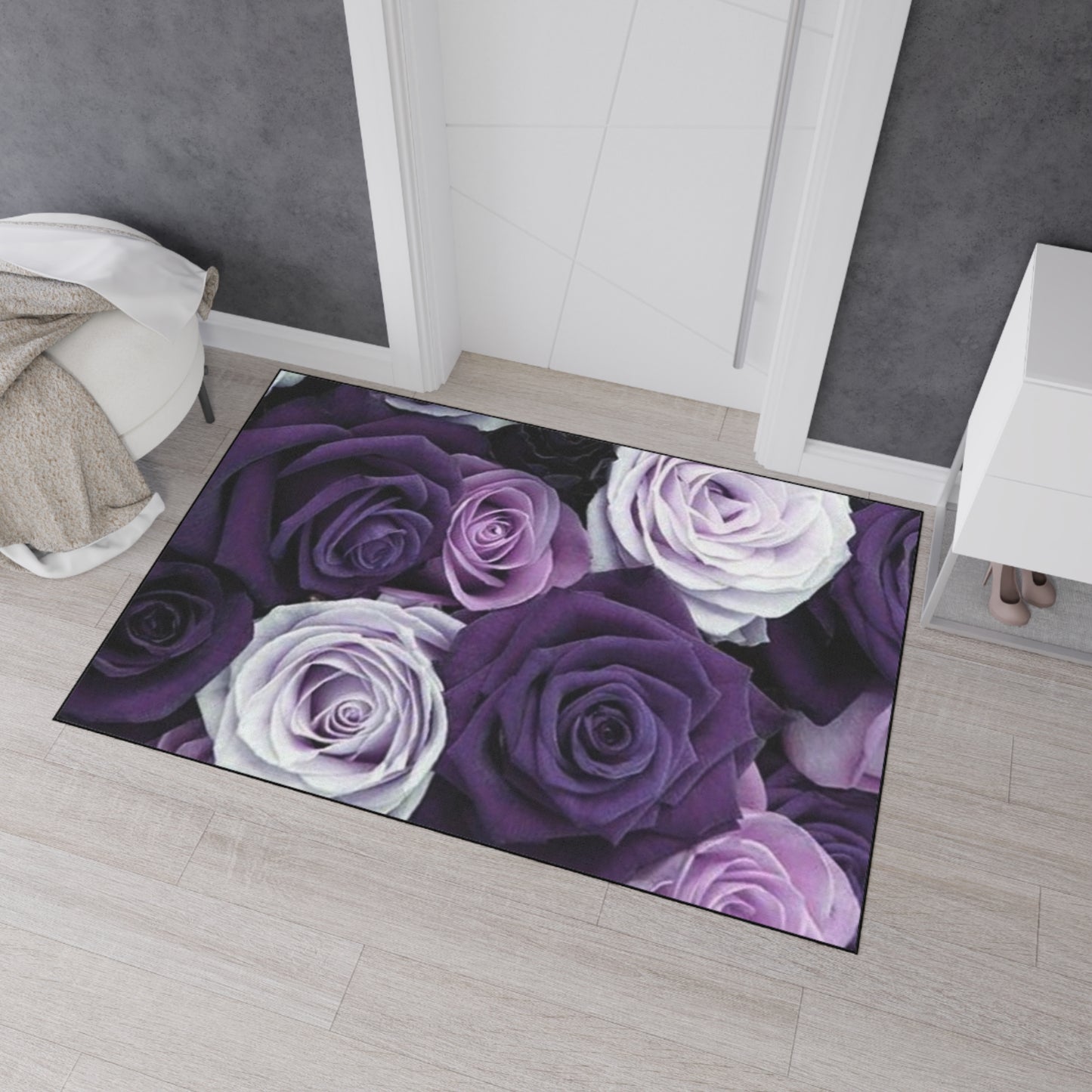 Purple Roses Heavy Duty Floor Mat