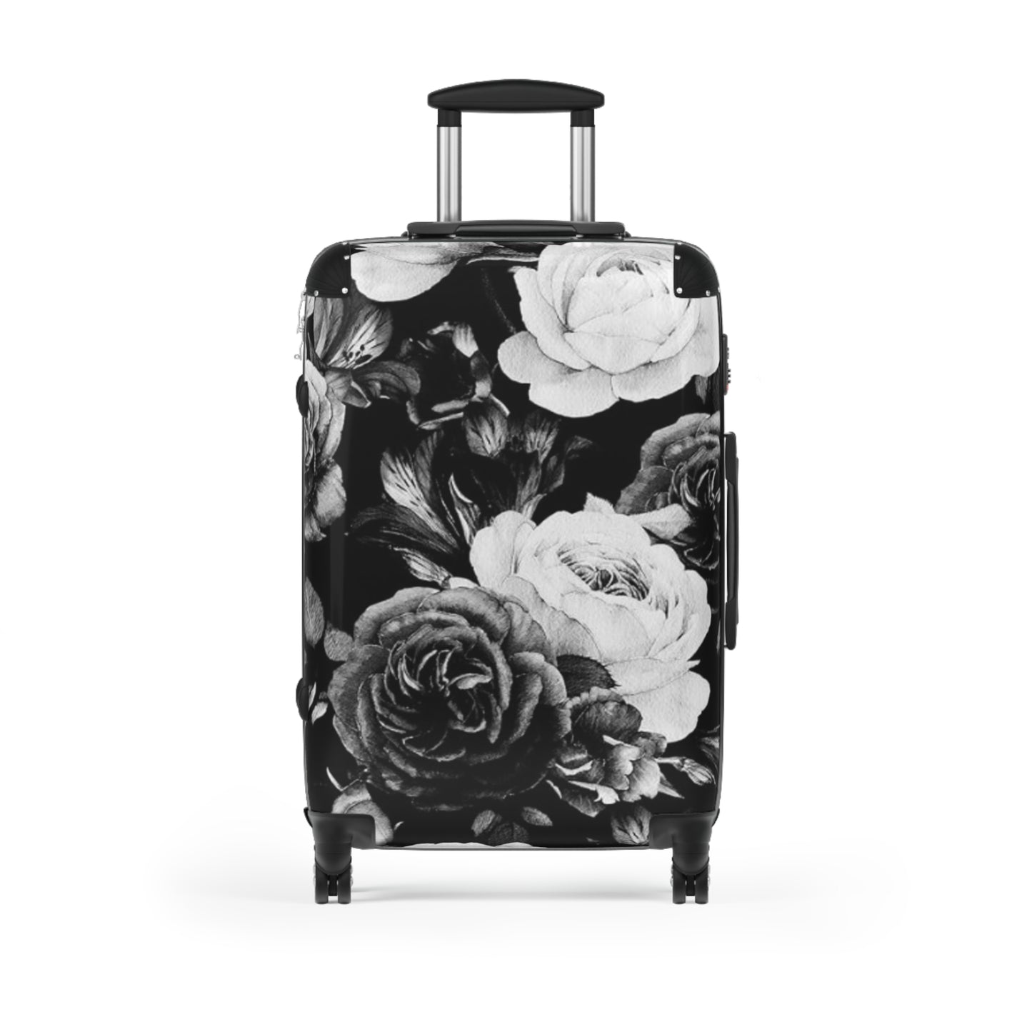 Black & White Floral Suitcase